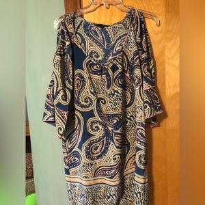 EUC scoop neck paisley dress